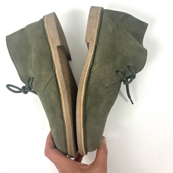 ATXA Men’s Chukka Boots EU 44 US 10.5 Olive Green Suede Artisan Academia Preppy - Picture 4 of 10